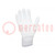 Protective gloves; ESD; M; polyamide; white