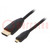 Kabel; HDMI 2.0; HDMI wtyk,micro HDMI wtyk; PVC; 1,5m; czarny