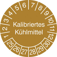 Prüfplaketten Kalibriertes Prüfmittel in Jahresfarbe, 15 Stück/Bogen, 3cm Version: 25-30 - Kalibriertes Prüfmittel 25-30