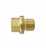 DIN 910 Verschlussschrauben mit Außensechskant, zylindrisches Rohr-Gewinde 3/8" x 21, Messing blank, mit Bund