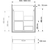 Skizze zu VS ENVI Drawer Organisations-Schublade KB 500 mm lavagrau