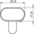 Skizze zu Knaufhalbzylinder MS00/Z1, 30 mm, Messing vernickelt matt