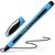 Kugelschreiber Slider Memo XB, Kappenmodell, schwarz, Schaftfarbe: cyan-schwarz
