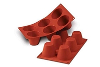 SILIKOMART 20.052.00.0060 SF052 MOULE FORME MUFFIN 6 CAVITÉS SILICONE TERRE CUITE