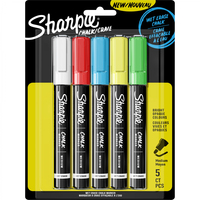 Sharpie 2157733 chalk marker Bullet Blue, Green, Red, White, Yellow 5 pc(s)