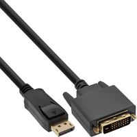 InLine DisplayPort to DVI converter cable, black, 0.3m