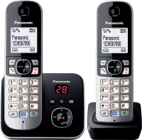 Panasonic KX-TG6822GB telephone DECT telephone Caller ID Black, Silver