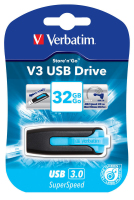 Verbatim V3 32GB lecteur USB flash 32 Go USB Type-A 3.2 Gen 1 (3.1 Gen 1) Noir, Bleu