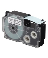 Casio XR-18X1 cinta para impresora de etiquetas Negro sobre transparente