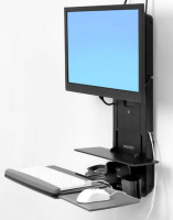 Ergotron 61-080-085 monitor mount / stand 61 cm (24") Black Wall