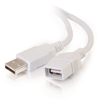 C2G 2m USB 2.0 A mannelijk naar A vrouwelijk verlengkabel - wit