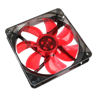 Cooltek Silent Fan 120 Red LED Computer behuizing Ventilator 12 cm Zwart, Rood