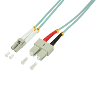 LogiLink 3m, LC - SC kabel optyczny OM3 Niebieski
