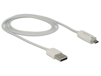 DeLOCK 1m USB 2.0 USB-kabel USB A Micro-USB B Wit