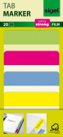 Sigel HN204 selbstklebendes Etikett Abgerundetes Rechteck Blau, Grün, Pink, Gelb