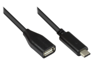 Alcasa USB-AD43 USB-kabel 0,2 m USB 2.0 USB C USB A Zwart
