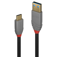 Lindy 36910 USB Kabel 0,5 m USB C USB A Schwarz, Grau