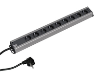 Bachmann 300.001 power extension 2 m 9 AC outlet(s) Indoor Black, Grey