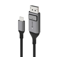 ALOGIC ULCDP01-SGR Videokabel-Adapter 1 m DisplayPort USB Typ-C Schwarz, Grau