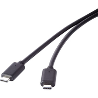 Renkforce RF-4381068 USB kábel 0,5 M USB 3.2 Gen 2 (3.1 Gen 2) USB C Fekete