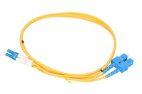 Extralink EX.12240 kabel optyczny 0,5 m LC SC FTTH G.652D Żółty