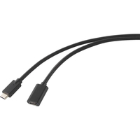 Renkforce RF-4755220 USB Kabel 1 m USB 3.2 Gen 2 (3.1 Gen 2) USB C Schwarz