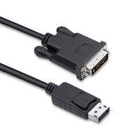Qoltec 50364 video átalakító kábel 1,8 M DVI DisplayPort Fekete
