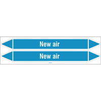 Brady NEW AIR 450X52CARD-T1-P8 selbstklebendes Etikett Rechteck Permanent Blau, Weiß