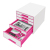 Leitz 52141023 desk drawer organizer Polystyrene Pink, White
