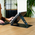 R-Go Tools Riser RGORIDUOBL laptop állvány Fekete 55,9 cm (22")
