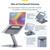 StarTech.com Telescopische Laptopstandaard, 360 Roterende Voet, Draaibare Laptophouder voor Bureau, In Hoogte Verstelbaar & Kantelbaar, Max 5kg, Aluminium