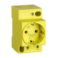 Multi9 - Prise rail din schuko jaune 250v 16a 2p t (15033)