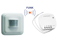 SmartHome Funk Schalter Set = Mini Funk-Einbauschalter + Bewegungsmelder 400W