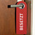 Relaxdays Türschild "Besetzt Frei", 3er Set, WC Schild zum Aufhängen, beidseitig, Bad & Büro, Filz Türhänger, rot/grün