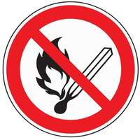 NORDWEST Handel AG Znak zakazu ASR A1.3/DIN EN ISO 7010 ogień/światło zabronione folia