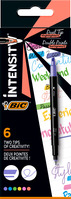 Textmarker BIC® Intensity® Highlighter Dual Tip, sortiert, Box à 6 Stück