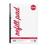 Rhino A4 Refill Pad 320 Page Feint Ruled 8mm With Margin (Pack 5) - SDFM-6