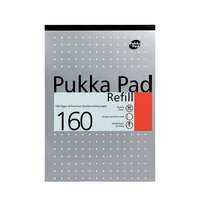 Pukka Pad Ruled Metallic Four-Hole Refill Pad Top Bound 160 Pages A4 (Pack of 6)