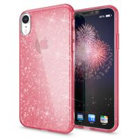 NALIA Hülle für iPhone XR, Handyhülle Glitzer Ultra-Slim Silikon-Case Back-Cover Pink