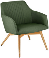 Sessel Arne; 65x76x75.5 cm (BxTxH); Sitz grün, Gestell eiche/natur
