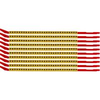 Clip Sleeve Wire Markers SCNG-10-W, Black, Yellow, Kábeljelölok