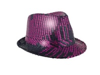 chapeau tribly à  sequins rose noir