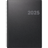 Buchkalender 763 21x29cm 1 Woche/2 Seiten Metallico vulkanschwarz 2025