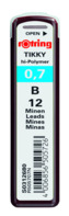 hi-polymer Mine Feinmine, 0,7 mm, B, schwarz, 12 Stück, Dose