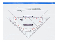 Normalansicht - Ecobra Skipper-Navigations-Set mit Marinezirkel 7053 und je 1 großes Kurs- und Anlegedreieck