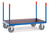 fetra® Rungenwagen, Ladefläche 1000 x 700 mm, Siebdruckplatte, 1200 kg Tragkraft