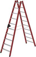 GFK-Stehleiter 2x10 Alu-Stufen Leiterlänge 2,60 m Arbeitshöhe bis 4,00 m