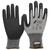 NITRAS TAEKI Schnittschutzhandschuhe, grau, Latex-Beschichtung, teilbeschichtet auf Innenhand und Fingerkuppen, schwarz, EN 388, EN 407, Größe 8