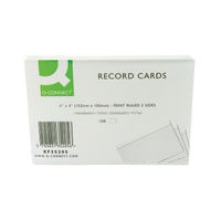 Q-CONNECT RECD CARD 152X102 WHT P100