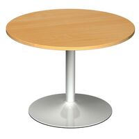 Modular boardroom meeting room table with trumpet base - Circular